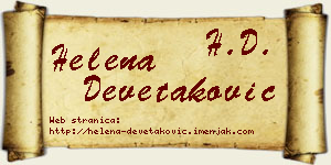 Helena Devetaković vizit kartica